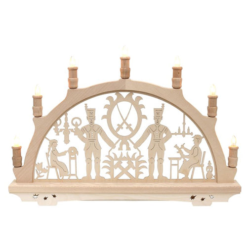 Schwibbogen Bergleute 57 cm – Erzgebirge, 7-flammig, Made in Germany